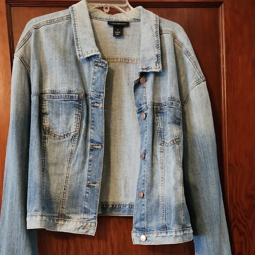 Lane Bryant Blue Jean Jacket Classic Style